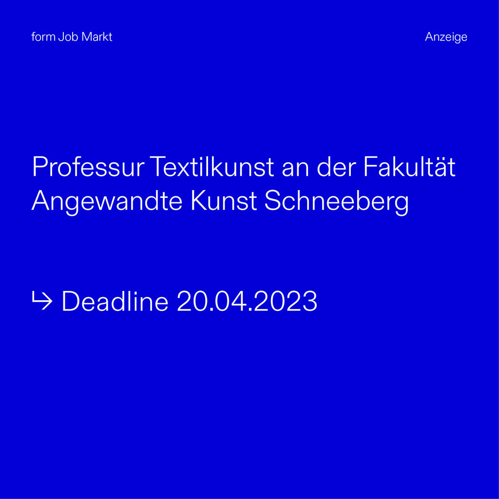 An der Fakultät Angewandte Kunst Schneeberg ist Professur Textilkunst zu besetzen