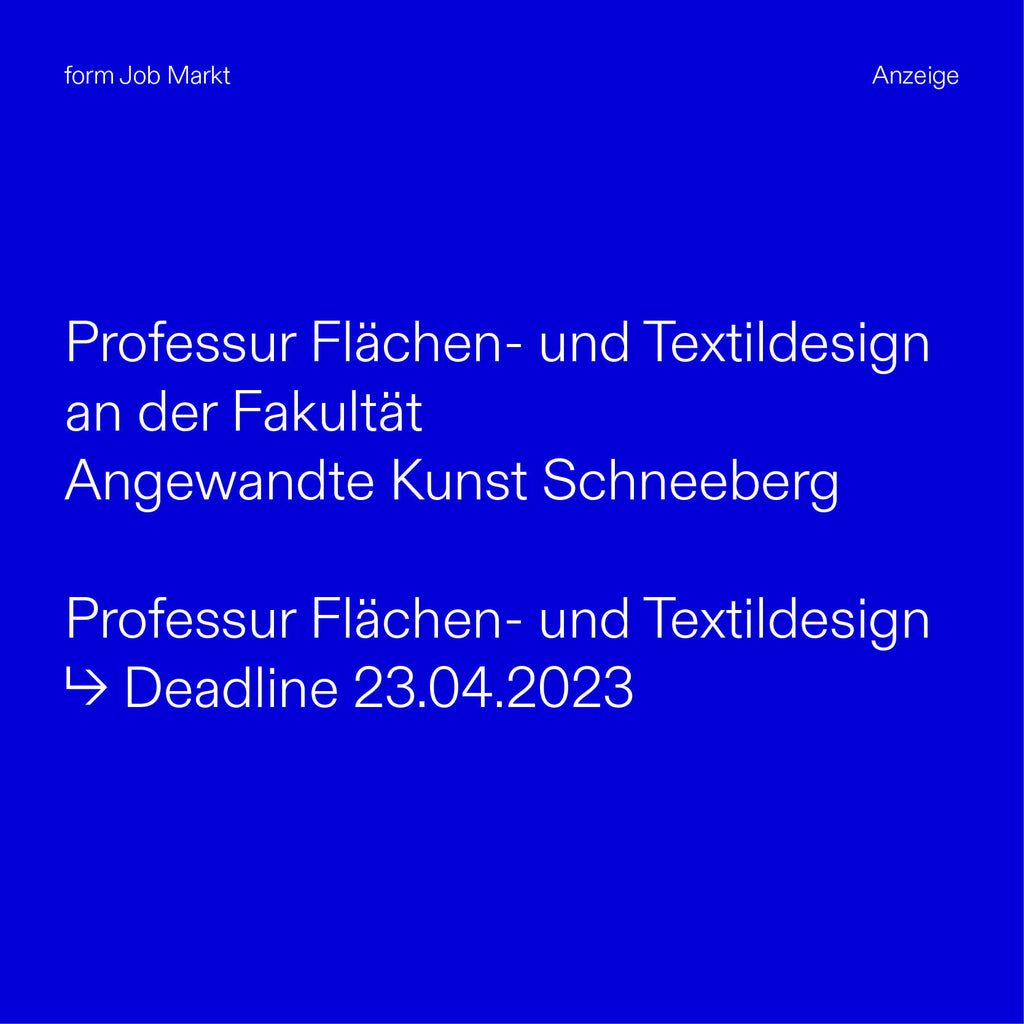An der Fakultät Angewandte Kunst Schneeberg ist Professur Flächen- und Textildesign zu besetzen